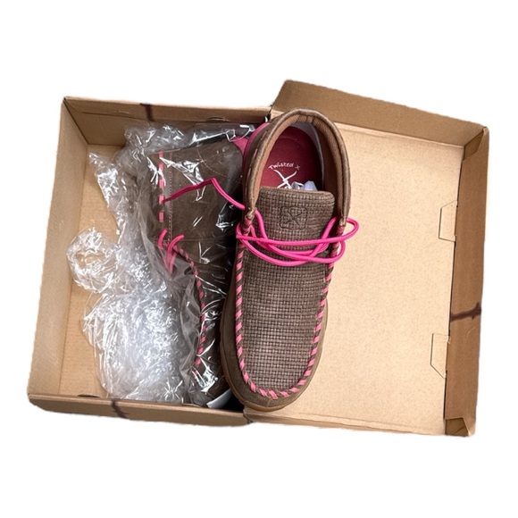 Twisted X Women's Brown and Pink Lace Up Moccasins Boots Special Edition 8.5 - Picture 3 of 5